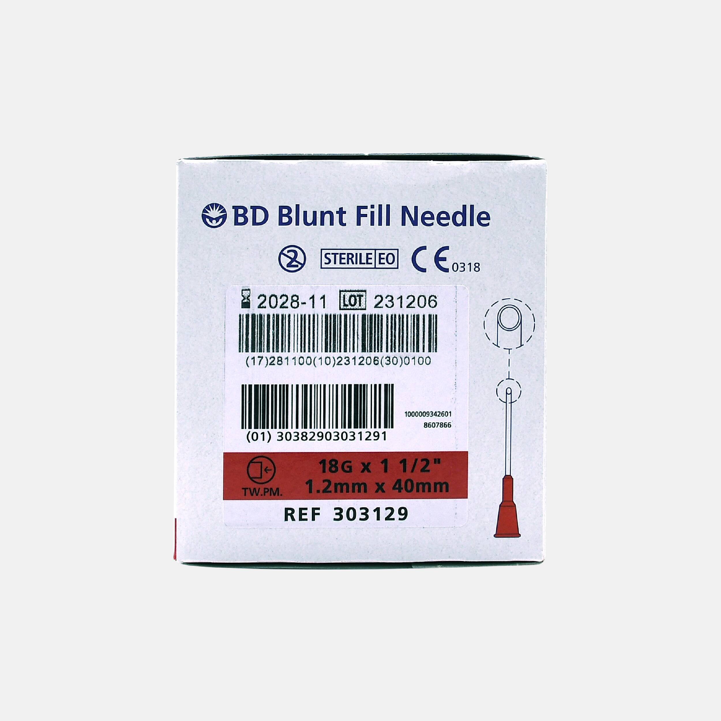 BD Blunt Fill Safety Draw‑up Needle 18G x 1½ Inch Pack of 100 2 BD Blunt Fill Safety Draw‑up Needle 18G x 1½ Inch Pack of 100 - Image 2